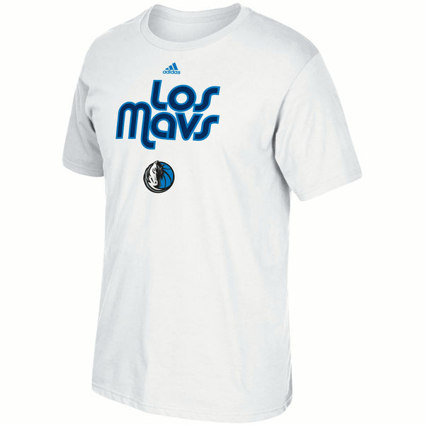 NBA Men Dallas Mavericks adidas Noches EneBeA TShirt White